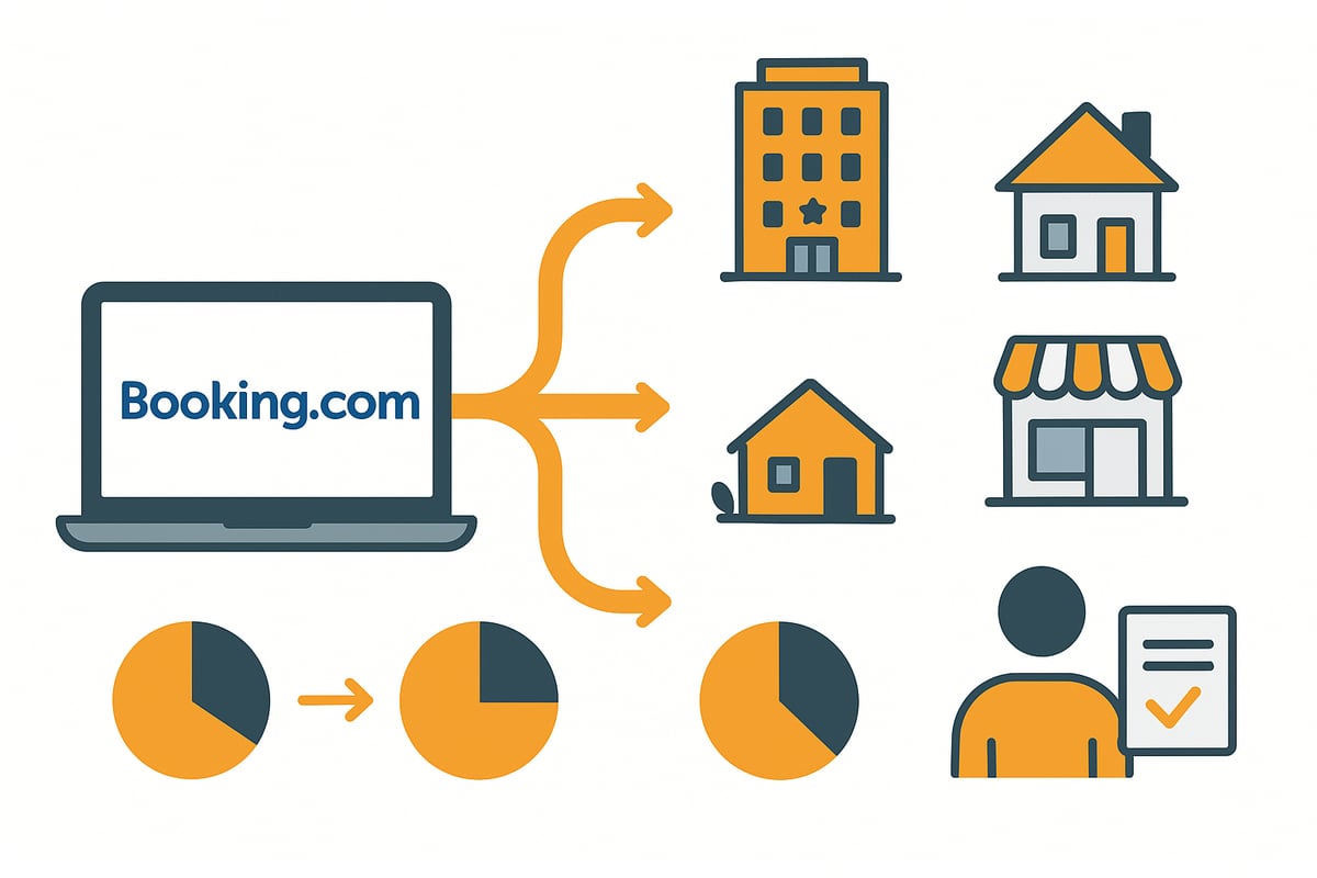 Wer ist für die Rechnung bei Booking.com verantwortlich?